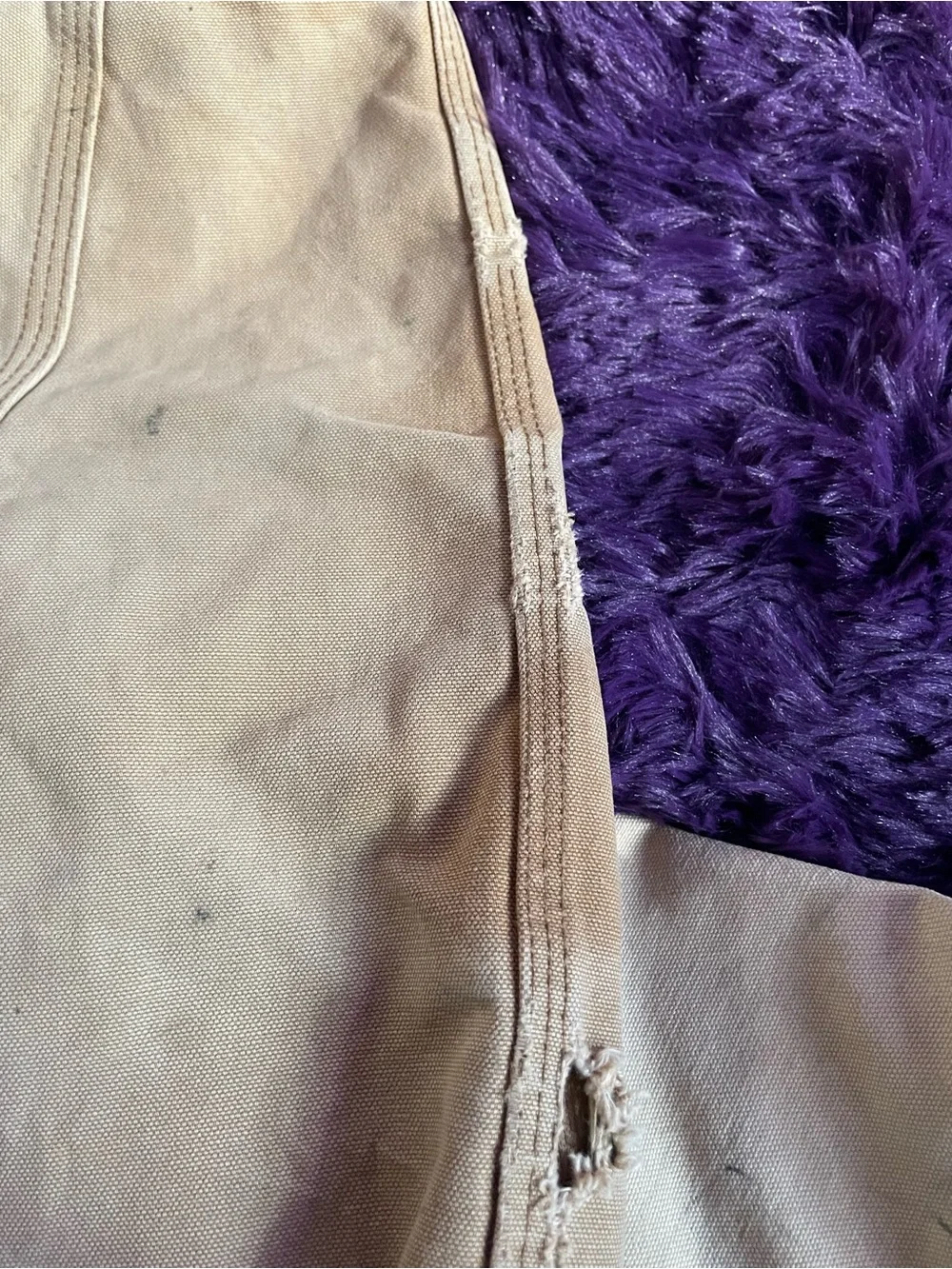 Vintage Carhartt J03 Distressed Faded Tan Brown Workwear Jacket